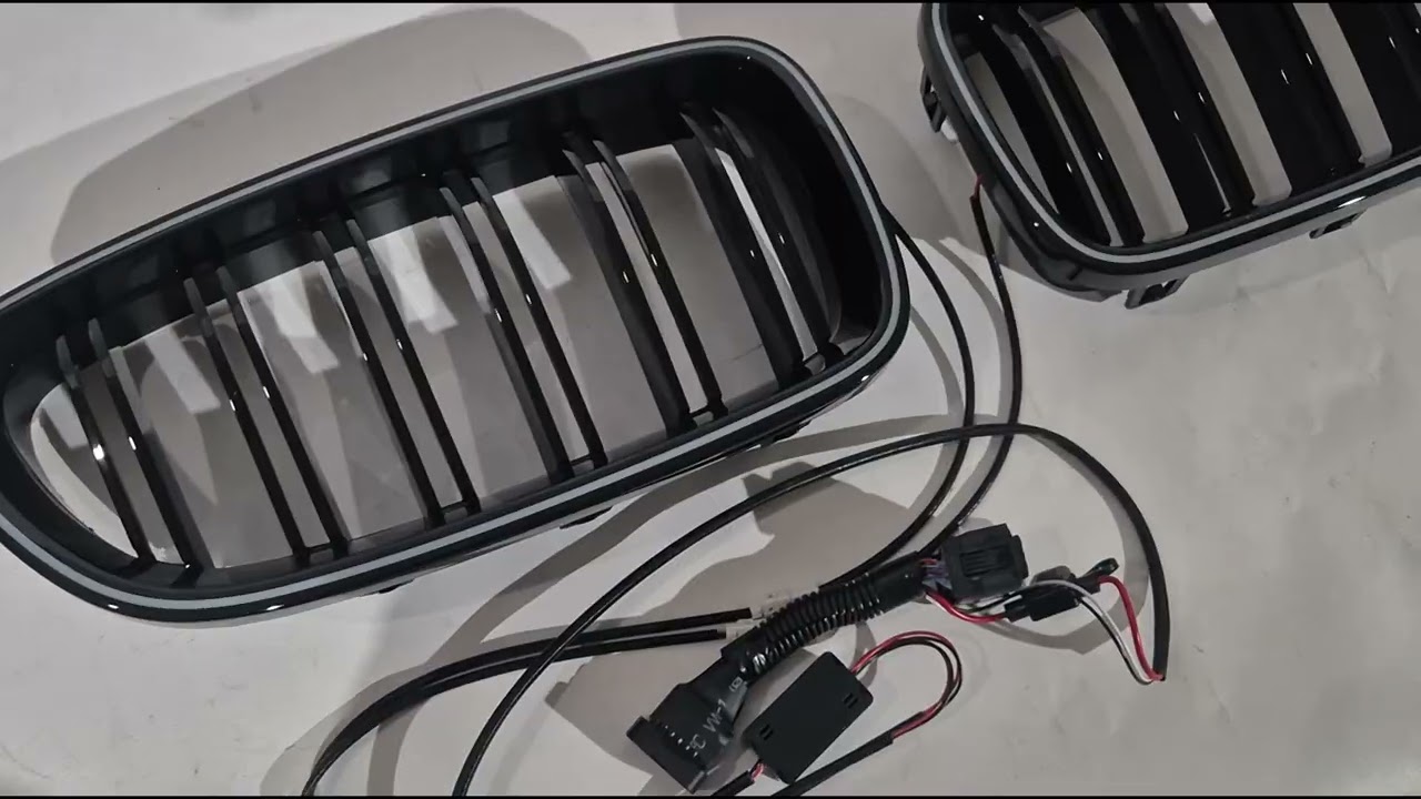 BMW serija 5 F10/F11 2010–2016 BMW ledvički maski M-look LED (črna visok sijaj) Video 1