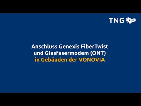 Anschluss der Genexis FibreTwist an das TNG-Glasfasermodem (ONT)