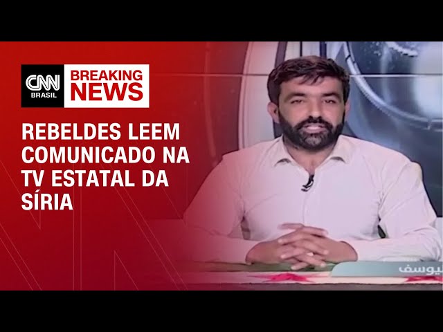 Rebeldes leem comunicado na TV estatal da Síria | AGORA CNN