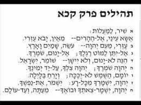 Salmo 121 em Hebraico - Shir La ma' alot (תהילים קכא) -  Para ter vitória sobre nossos inimigos