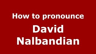 How to pronounce David Nalbandian