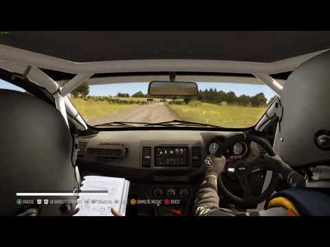 Going full speed on a corner -  Dirt Rally