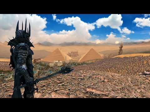 4,000,000 MIDDLE-EARTH ARMY ATTACK THE PYRAMIDS RULED BY SAURON - WARHAMMER 40K - UEBS 2