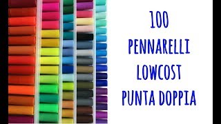 PENNARELLI LOW COST con doppia punta:a pennello e punta 0.4 (Recensione) Arte per Te