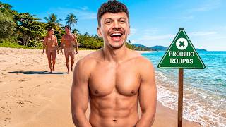 PASSEI 24 HORAS EM UMA PRAIA SEM ROUPA 🫪