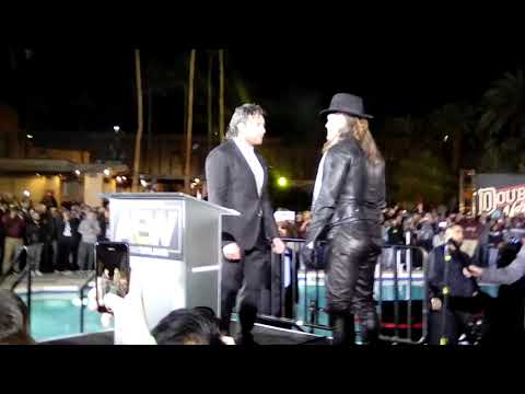 AEW Rally - Double or Nothing Ticket Launch Party - Chris Jericho confronts Kenny Omega (2-7-2019)