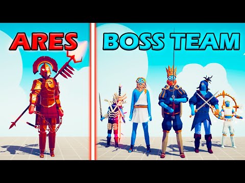 ARES TEAM vs BOSS UNITS TEAM - Totally Accurate Battle Simulator | TABS