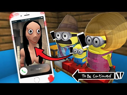OMG... MOMO CALLED MINION FAMILY in MINECRAFT ! Gameplay Movie trap