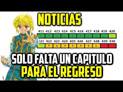 Después de casi 2 años de espera, 'Hunter x Hunter' prepara su regreso. El manga de Yoshihiro Togashi vuelve este mismo mes con noticias buenísimas para sus lectores
