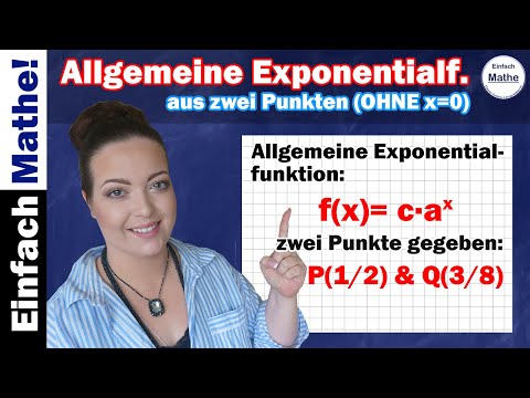 Allgemeine Exponentialfunktion aus zwei Punkten aufstellen by einfach mathe!