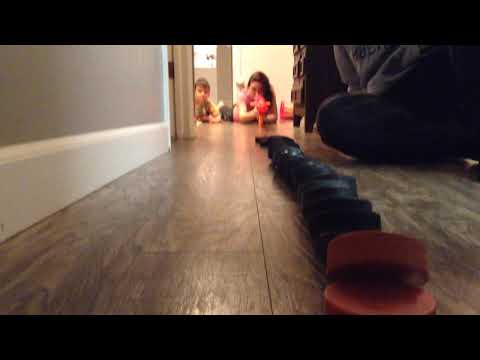 Hockey puck dominos, nerf style!
