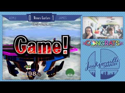 Jax Smash Weekly 3/2 - ADMJ(Peach) Vs James(Falco) - Melee Winners Semis