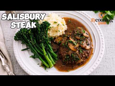 Breadcrumb-Bound Salisbury Steak with Creamy Mushroom Gravy — A Diner Classic Made at Home