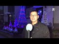 Bewoner Overschie pakt uit met kerstlichtshow op gevel