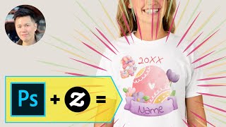 Adobe Photoshop Custom T Shirt Design Tutorial For Selling on Zazzle | Photoshop Tutorial