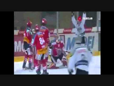 Hockey - Swiss League Fight and Goals