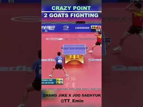 CRAZY POINT FROM 2 GOATS              #zhangjike #joosaehyuk #pingpong #shorts #tabletennis #goat