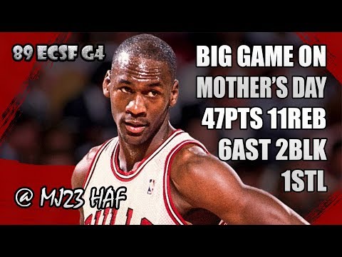 Michael Jordan Highlights 1989 ECSF Game 4 vs Knicks - 47pts, MOTHER is da REAL MVP!