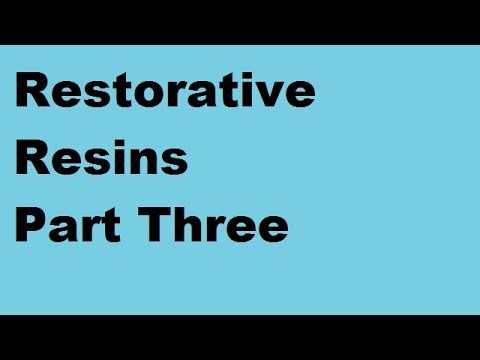 Restorative Resins Part 3