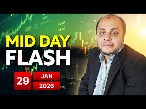 Midday Flash | 29 Jan 2026 | KSE-100 Selling Pressure | FFC News | MARI Dividend | LUCK Cash