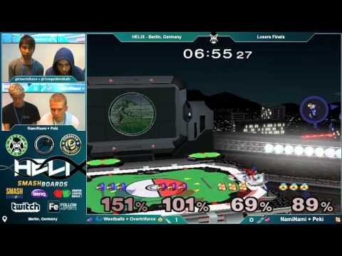 HELIX - Tempo | Westballz + Overtriforce Vs. NamiNami + Peki - Losers Finals - Melee Doubles