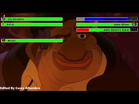 Treasure Planet (2002) Final Battle with healthbars 1/2