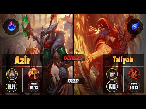 Challenger AZIR [Arcane Comet] (Mid) VS Lava TALIYAH - Challenger KR Patch 10.13