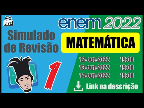 🔴 [ENEM 2022 SIMULADO 01-a] Correção/Revisão Matemática [Questões 01 até 10]