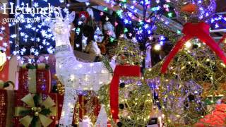 Illuminated Wire Reindeer Christmas Decorations at Hetland Garden Centre Dumfries