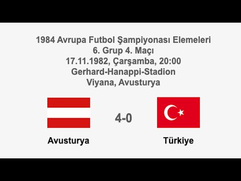 Austria 4-0 Turkey 17.11.1982 - UEFA EURO 1984 Qualifying Round 6th Group Matchday 4