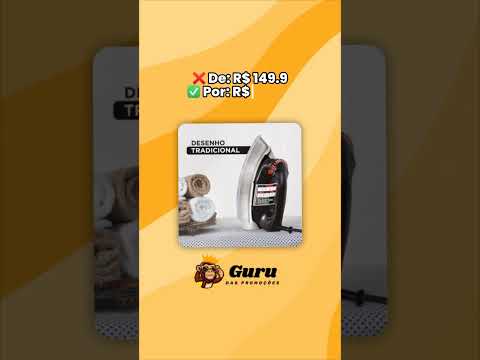 tome ferro 👍 ⚫️ Ferro a Seco Metálico Preto 220V Black+Decker 👉 Link na Bio!