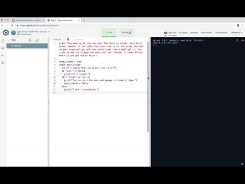 5 - Mr Luther's Python Text Adventure Game - Break Door (Puzzle)