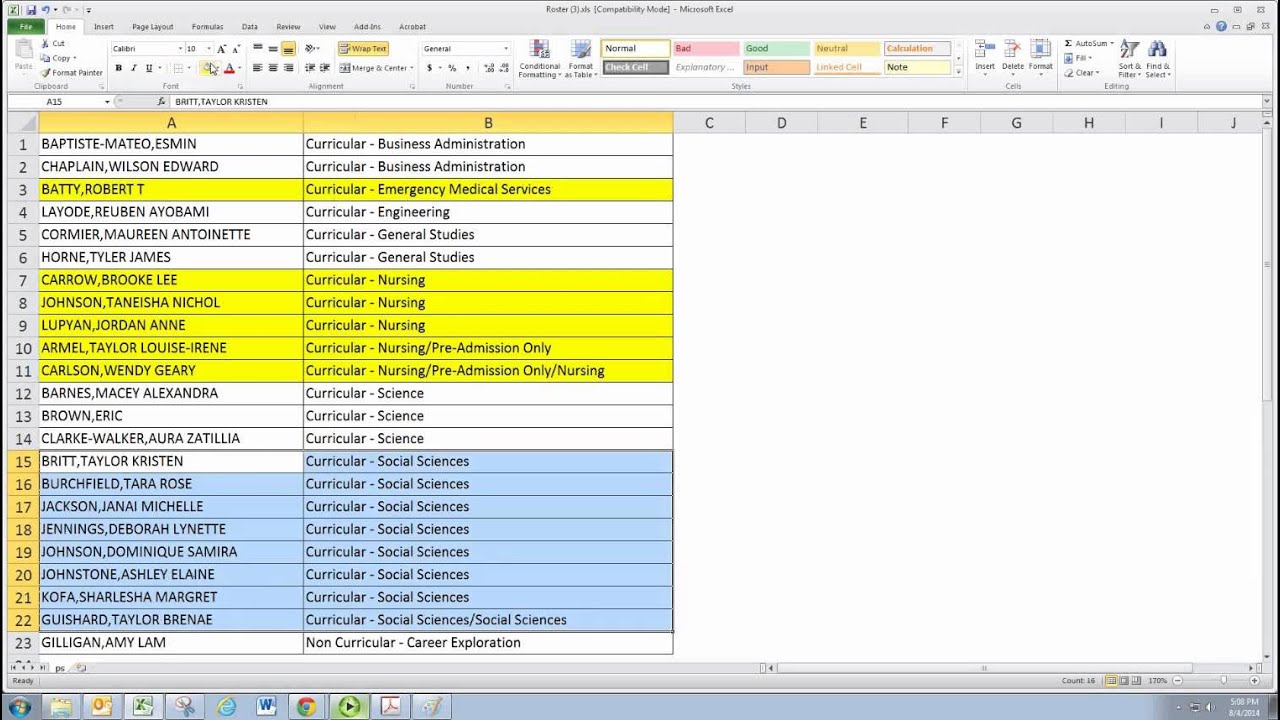 Cluster Sampling Excel