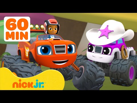 Blaze's Monster Machine Jungle Missions & Transformations! 🌳🌸 w/ AJ | 60 Minutes | Nick Jr.