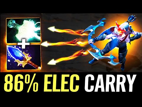 🔥 86% Electric Chance Mjollnir Drow Ranger Carry — Aghanim 2x Shot Hard Game Comeback Dota 2 Pro