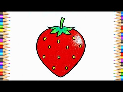 How to Draw Strawberry Step by Step || Easy Strawberry Drawing for Beginners || Draw Strawberry..
