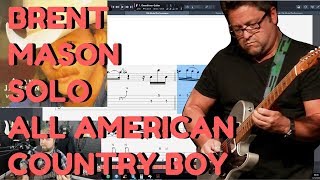 Video thumbnail for Brent Mason Country Guitar Solo On Alan Jackson "All American Country Boy" - Levi Clay Transcribes by Levi Clay