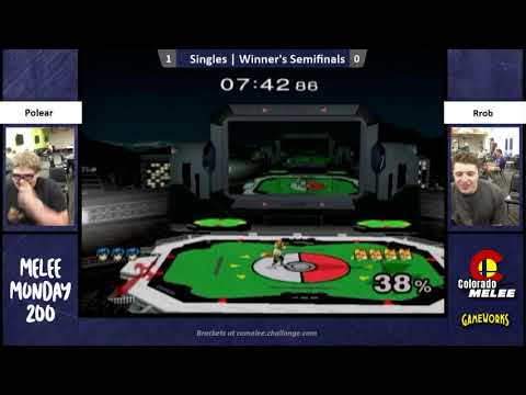 Melee Monday 200 Singles WSF Polear (Marth) Vs. Rrob (Fox)