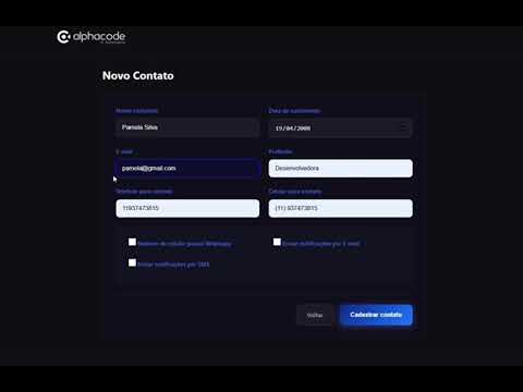 Demonstração do sistema