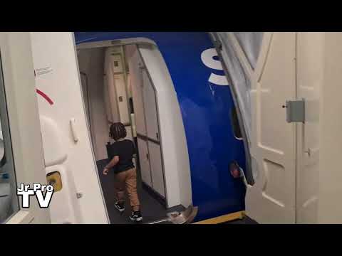 Boarding Sun Country Airlines