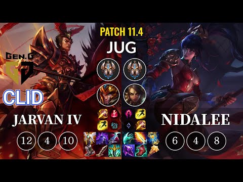 GEN Clid Jarvan IV vs Nidalee Jungle - KR Patch 11.4