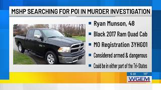 MSHP seeks double homicide person of interest last seen near Hannibal
