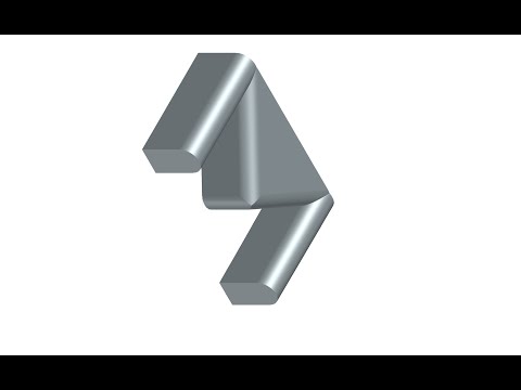 How To Drawing 3D Floating Letter "M