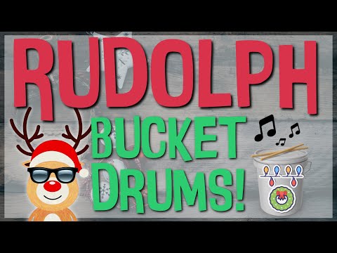 Bucket Drum Rhythm Play Along: Rudolph Buckets! | Elementary Music Class Activity