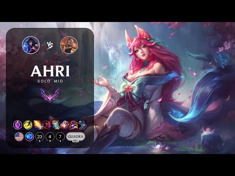 Ahri Mid vs Qiyana - NA Master Patch 14.8
