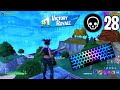 28 Elimination Solo Squads Gameplay 😴 Full Game + Keyboard Sounds (Fortnite Chapter 4 Season 2)