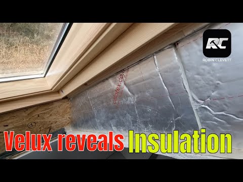 Lining a velux with insulation and plasterboard