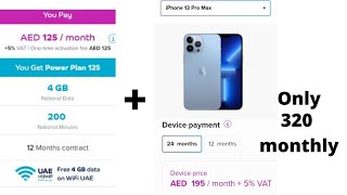 How to buy Du postpaid plan and take a iphone on instalment