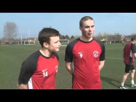 Fleetwood Town teammates with Richard Brodie and Andy Mangan
