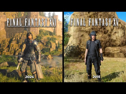 Final Fantasy 16 vs Final Fantasy 15 - Details and Physics Comparison (PC)